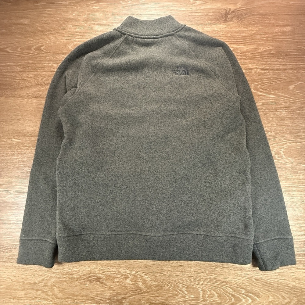 The North Face Jacket Men's L Green Full Zip Fleece Sweater Knit Coat Outdoor - Picture 11 of 11